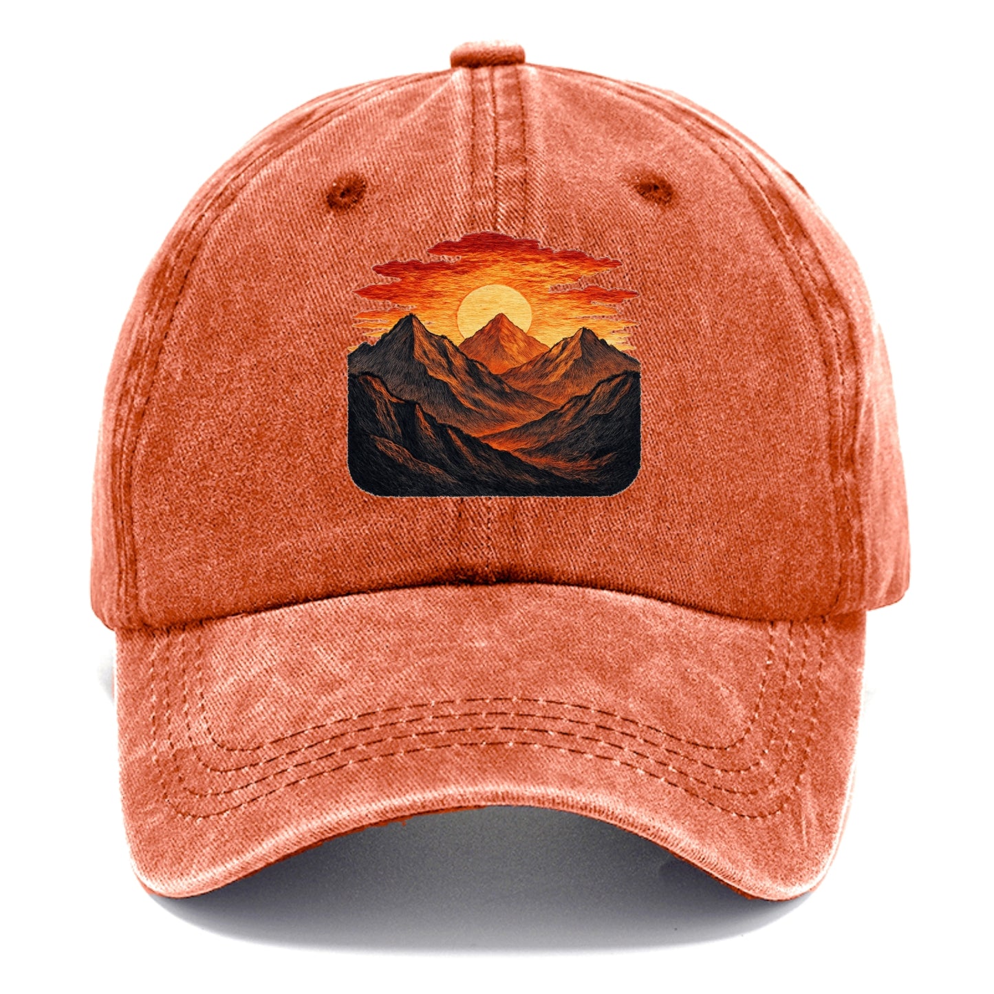 fiery mountains and sunset vista Hat