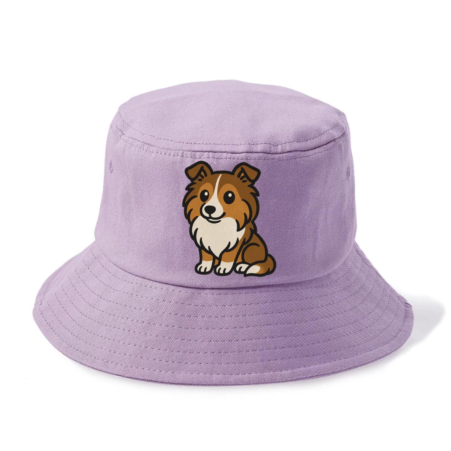 shetland sheepdog sable and white sitting pose portrait design Hat