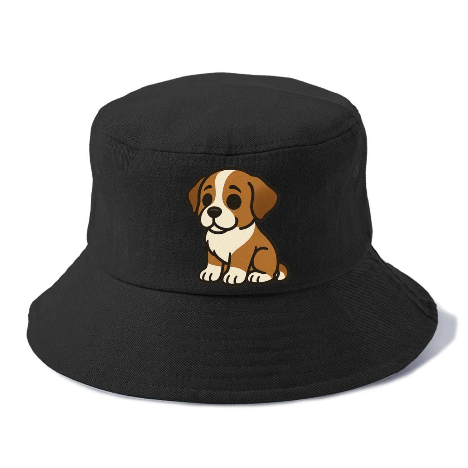 saint bernard brown and white sitting pose with gentle expression portrait design Hat