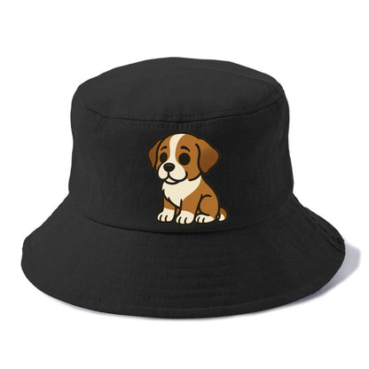 saint bernard brown and white sitting pose with gentle expression portrait design Hat
