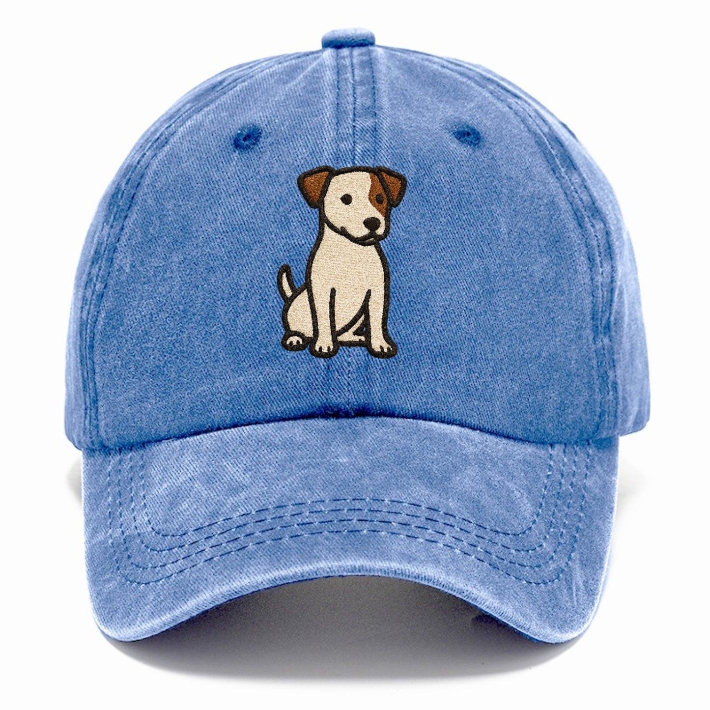 Jack Russell Terrier White With Brown Patches Pose Hat