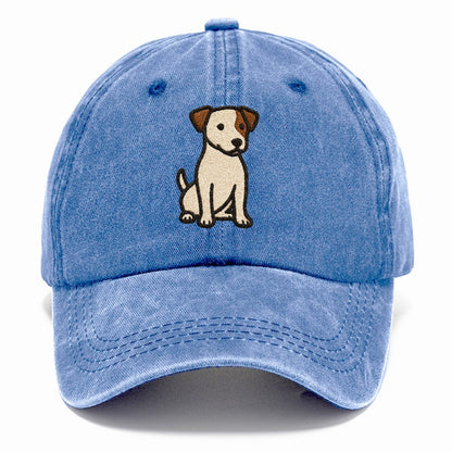 Jack Russell Terrier White With Brown Patches Pose Hat