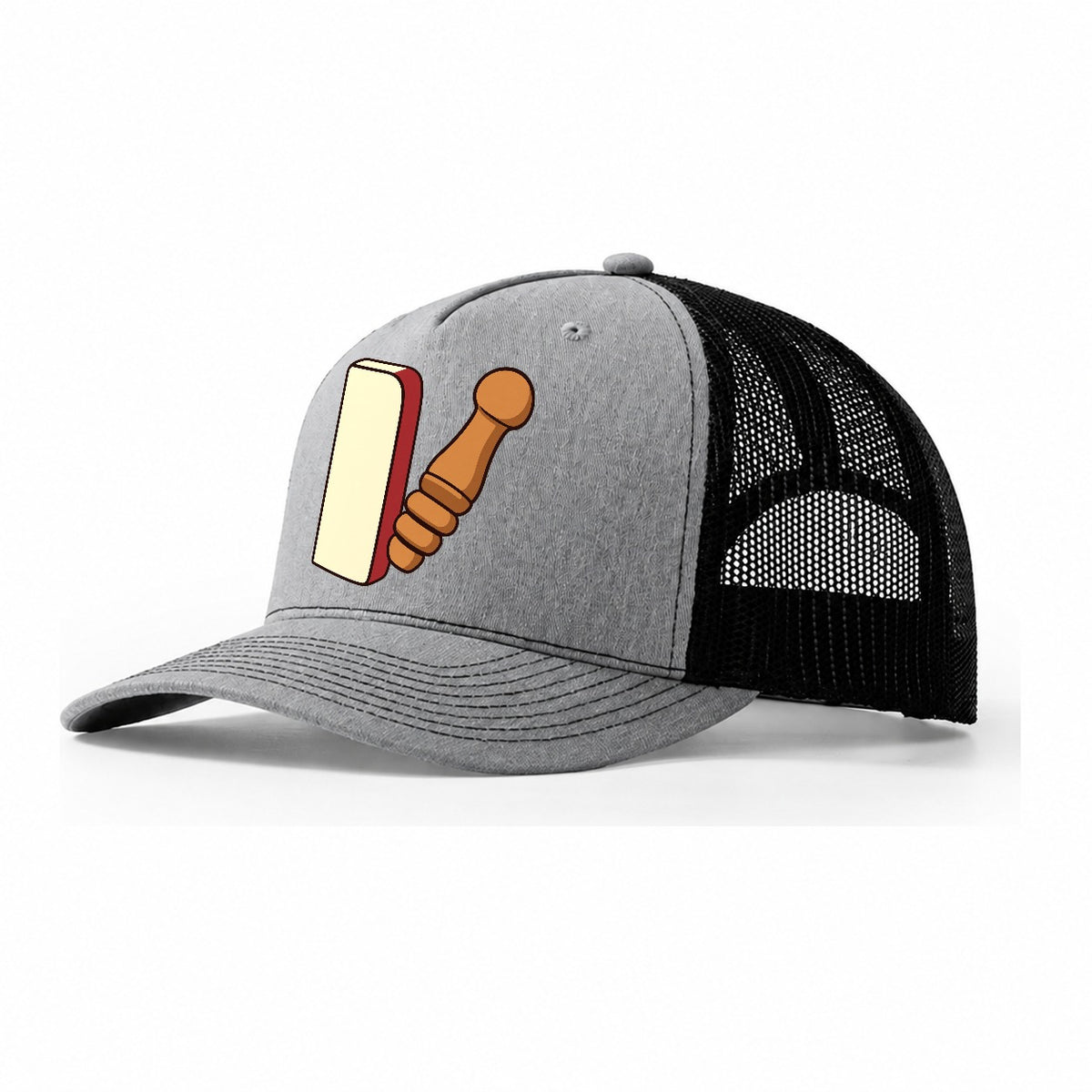 Edge Burnisher Study Leathercraft Trucker Hat – Sport Grey Black