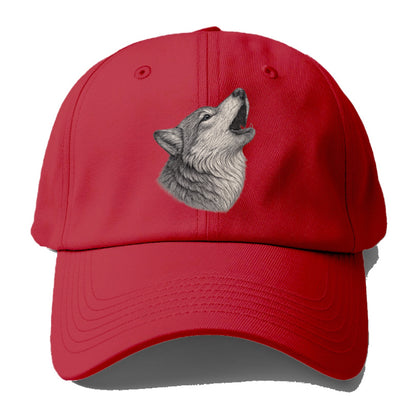 wolf howling portrait Hat