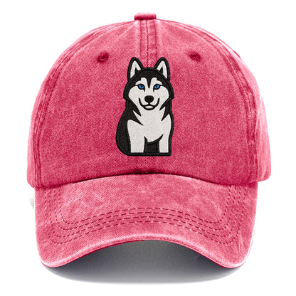 husky-blue-eyes-piercing-gaze Hat