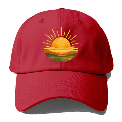 golden sunrise horizon Hat