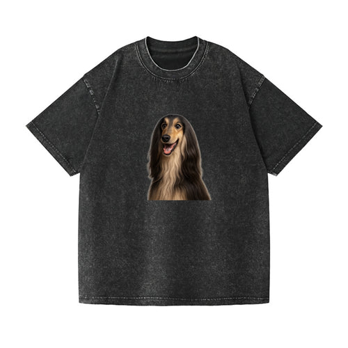 Afghan Hound Portrait Design Vintage T-shirt