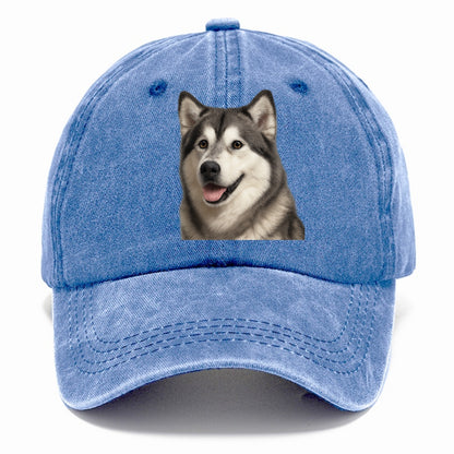 alaskan malamute portrait design Hat