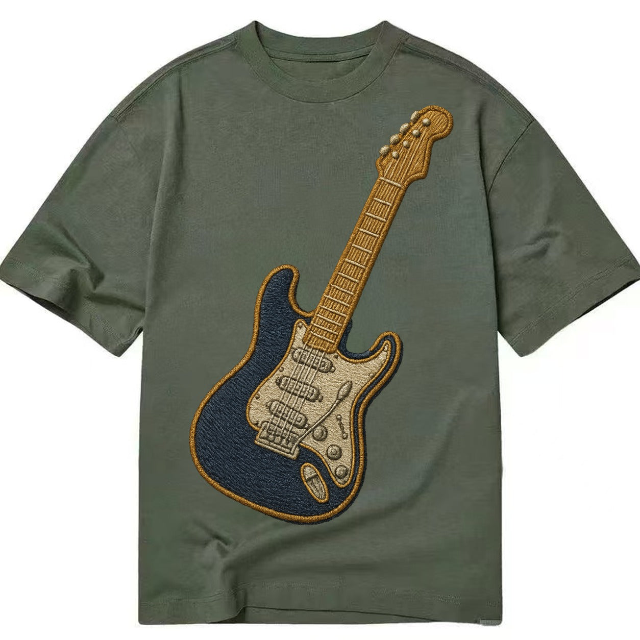 Electric Guitar  - Classic T-shirt – Army Green