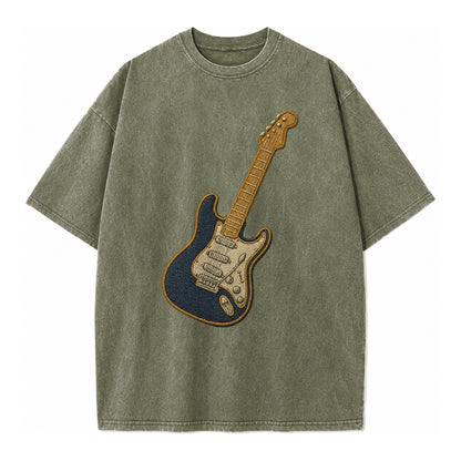 Electric Guitar  - Vintage T-shirt – Army Green