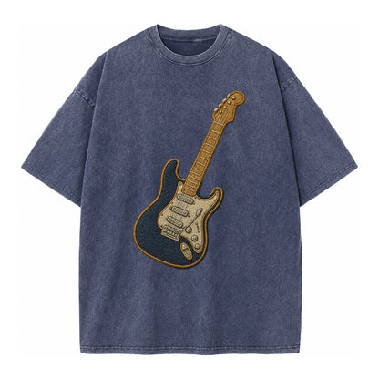 Electric Guitar  - Vintage T-shirt – Blue