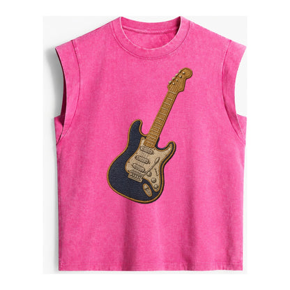 Electric Guitar  - Vintage Washed Tank – Pink