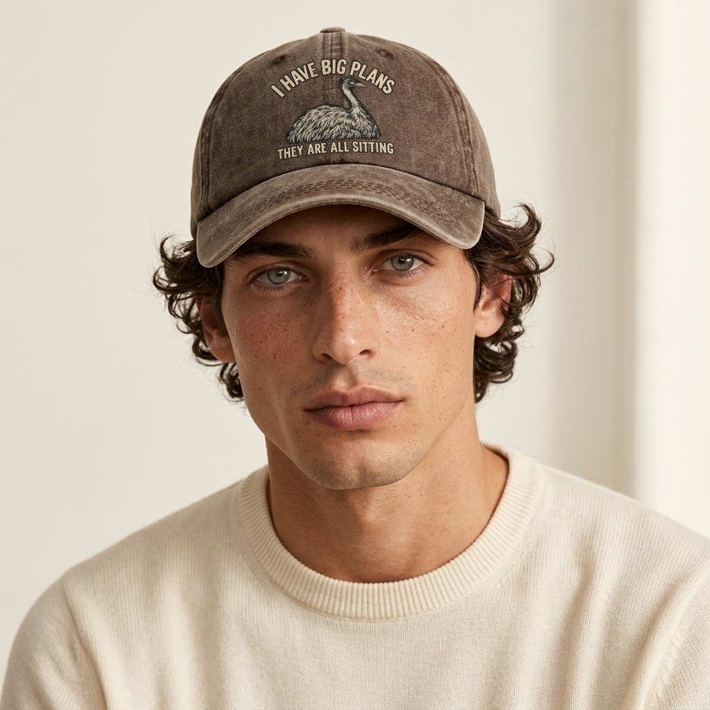 Model wearing the cap