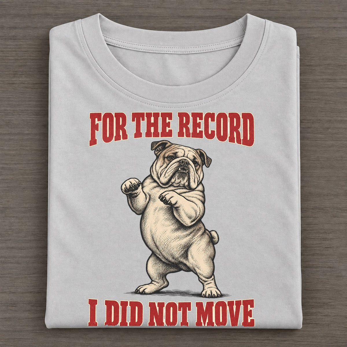 English Bulldog Dog Declarations Classic T-shirt – Grey