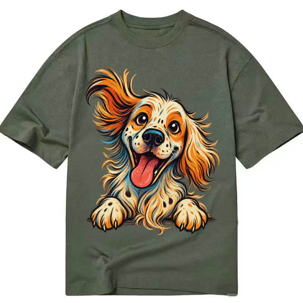 English Springer Spaniel  - Classic T-shirt – Army Green