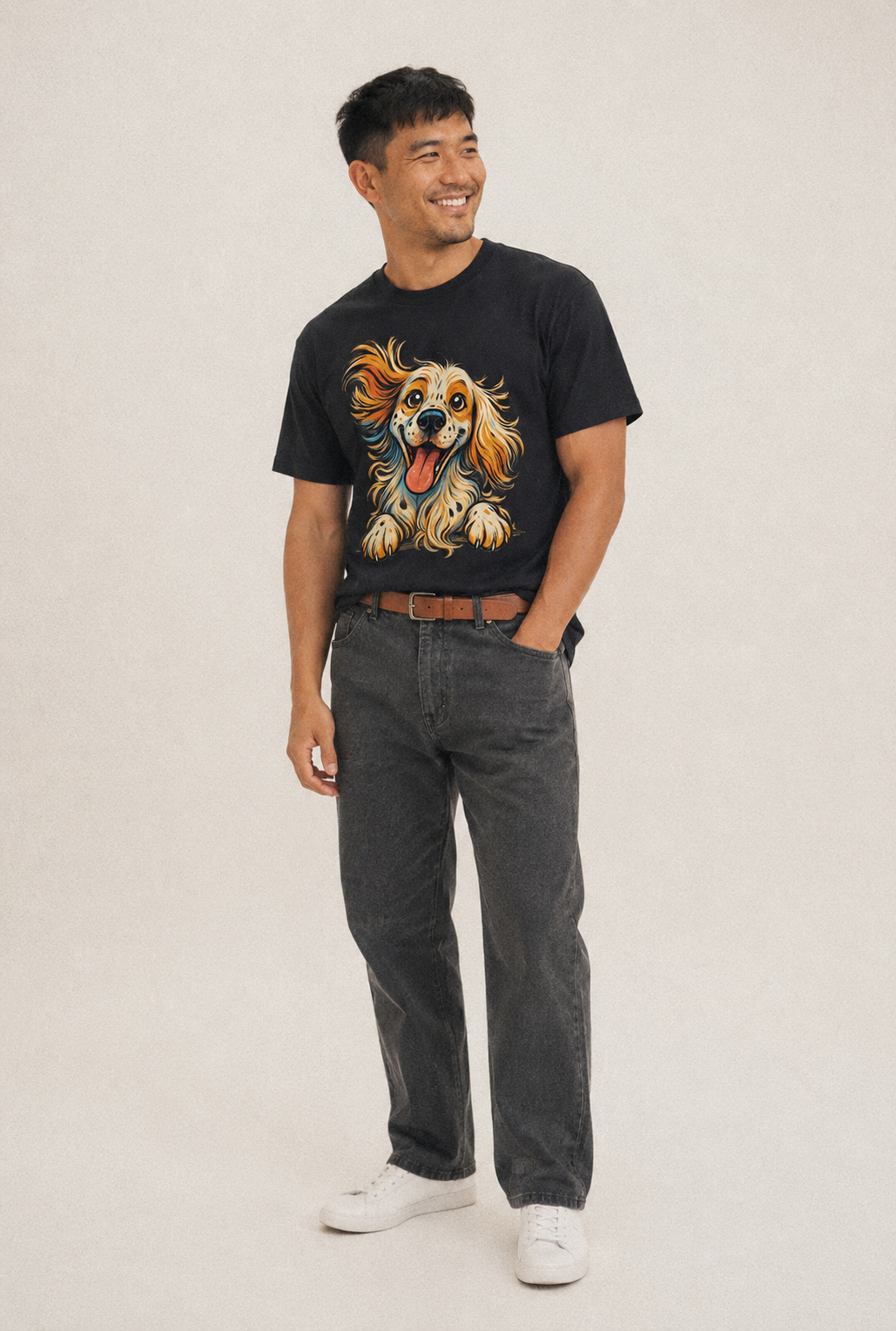 English Springer Spaniel  - Classic T-shirt – studio model photo