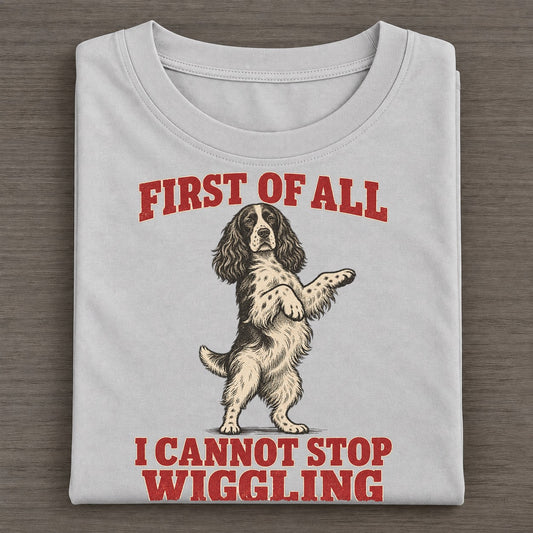 English Springer Spaniel Dog Declarations Classic T-shirt – Grey
