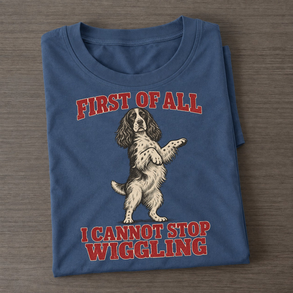 English Springer Spaniel Dog Declarations Classic T-shirt – Twilight Navy