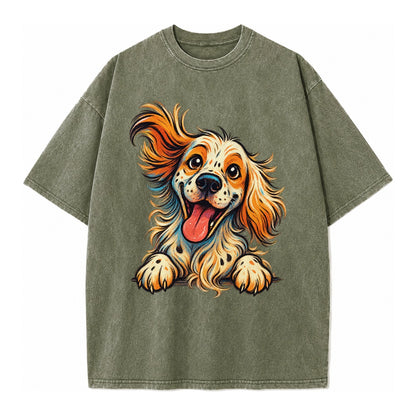 English Springer Spaniel  - Vintage T-shirt – Army Green