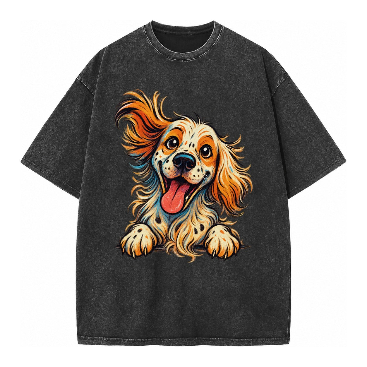 English Springer Spaniel  - Vintage T-shirt – Black