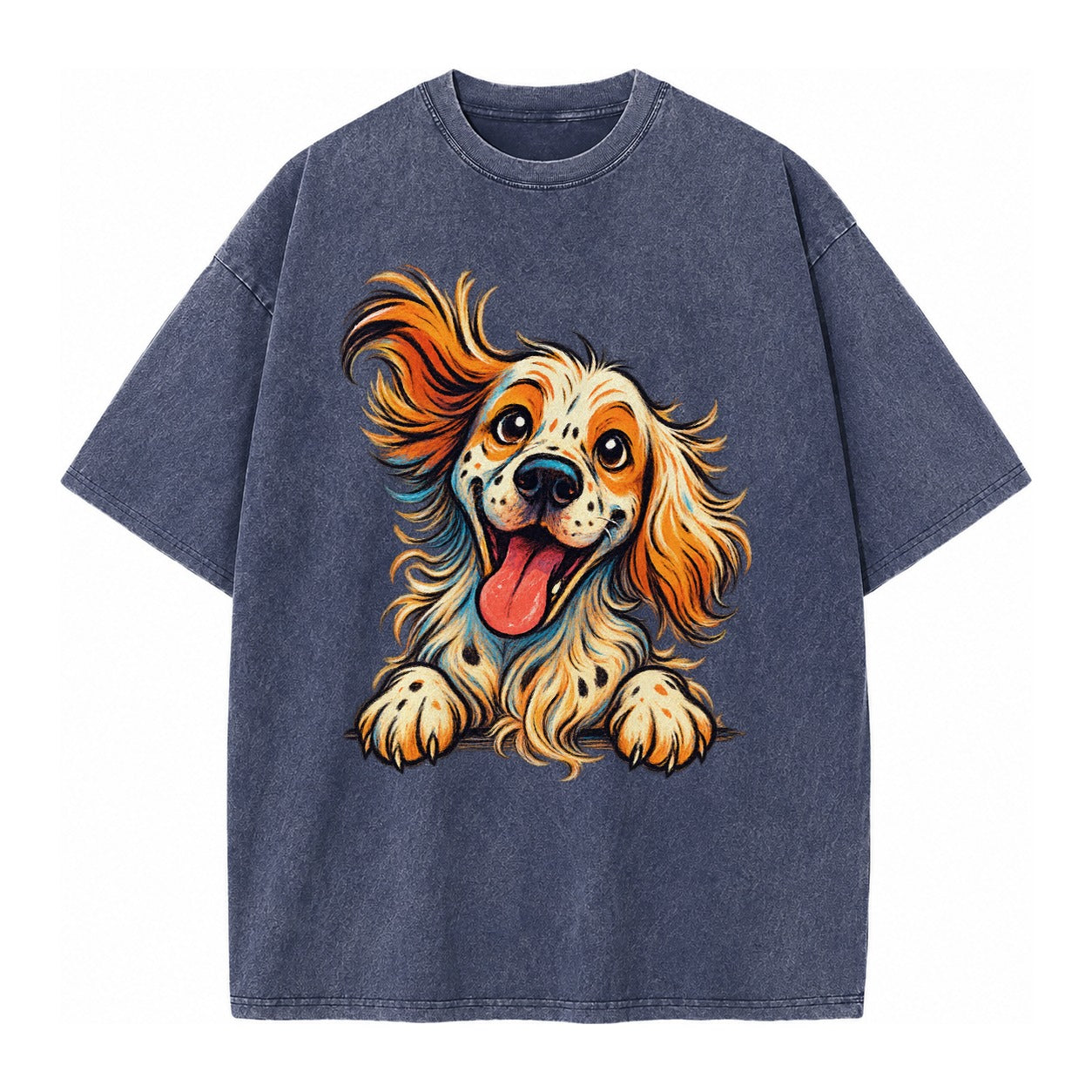 English Springer Spaniel  - Vintage T-shirt – Blue