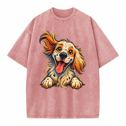 English Springer Spaniel  - Vintage T-shirt – Dusty Rose(Rose)
