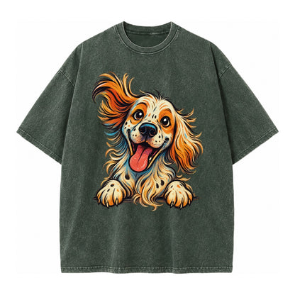 English Springer Spaniel  - Vintage T-shirt – Forest Mist(Green)