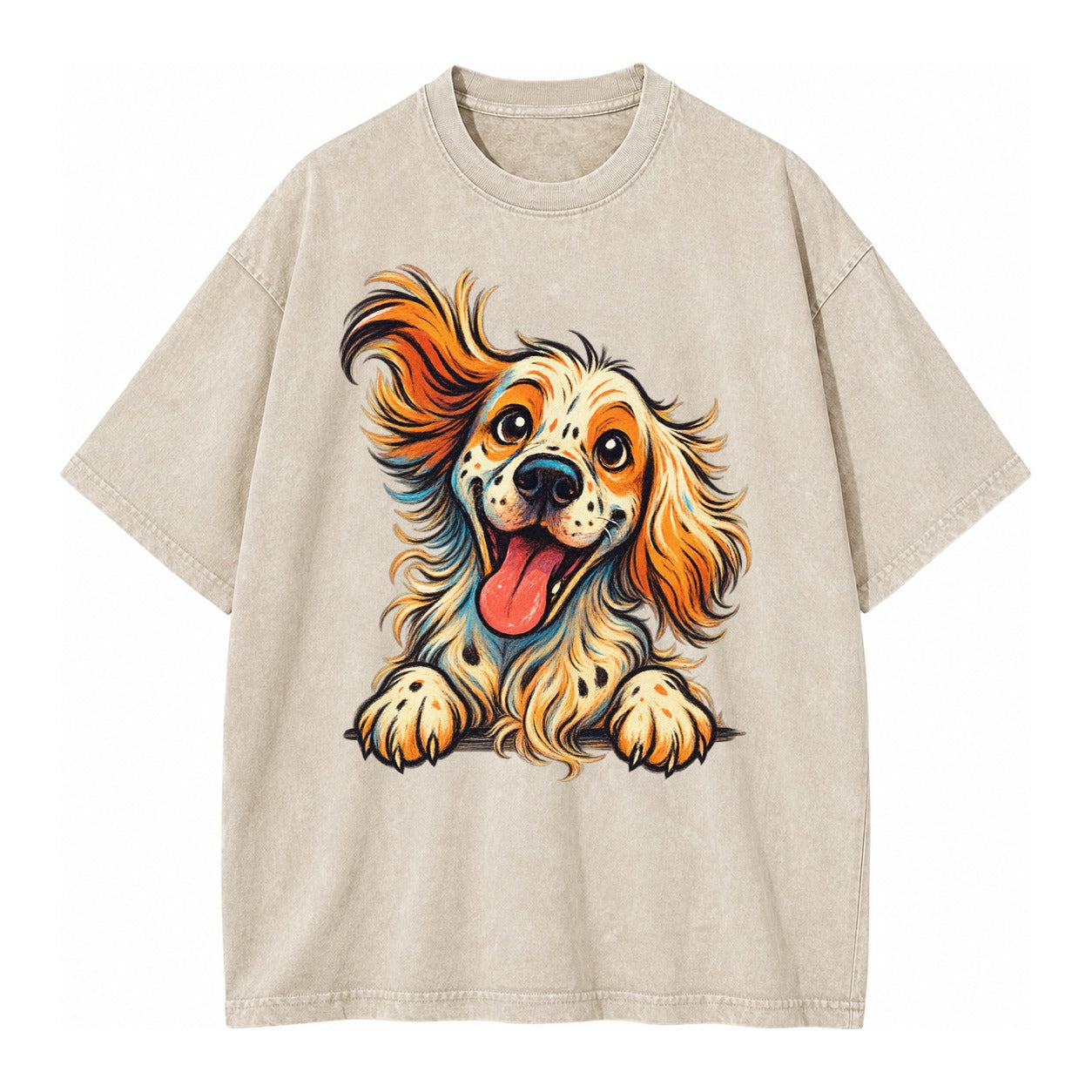 English Springer Spaniel  - Vintage T-shirt – Off White