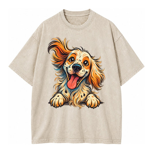 English Springer Spaniel  - Vintage T-shirt – Off White