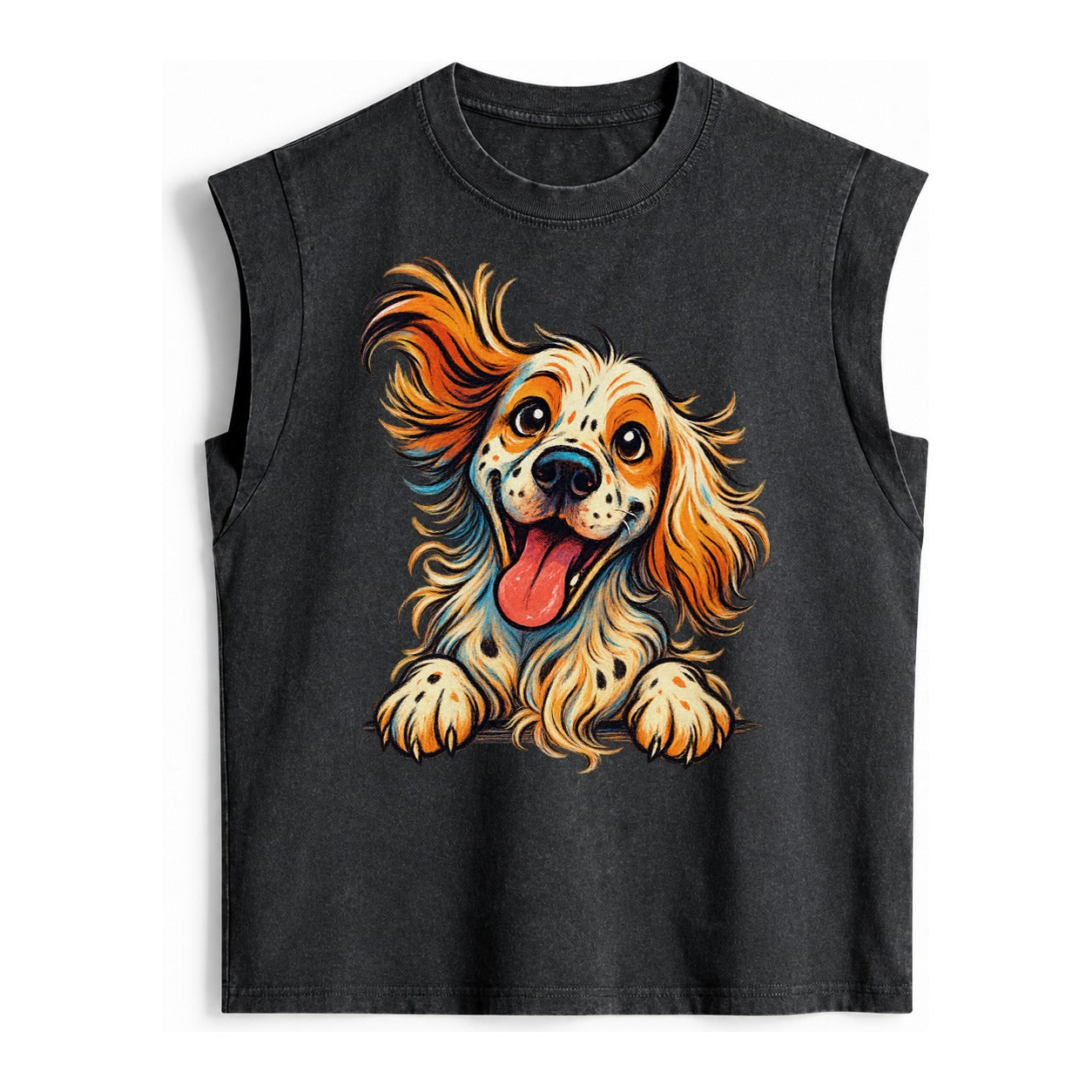English Springer Spaniel - Vintage Washed Tank – Black