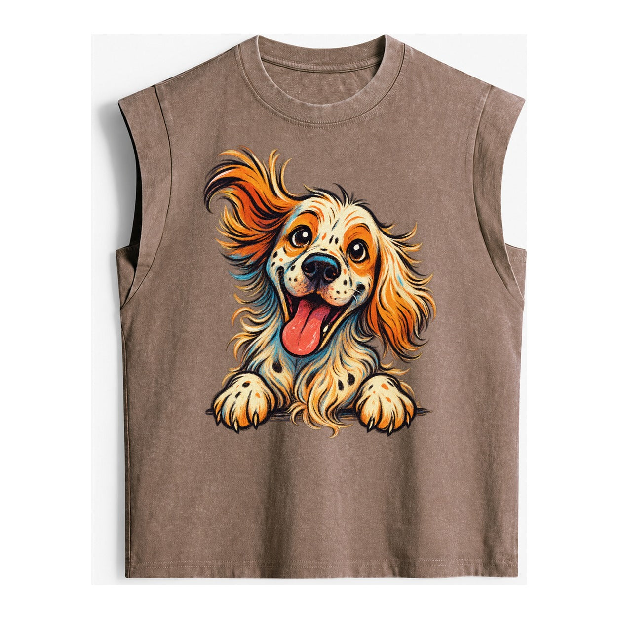 English Springer Spaniel - Vintage Washed Tank – Brown
