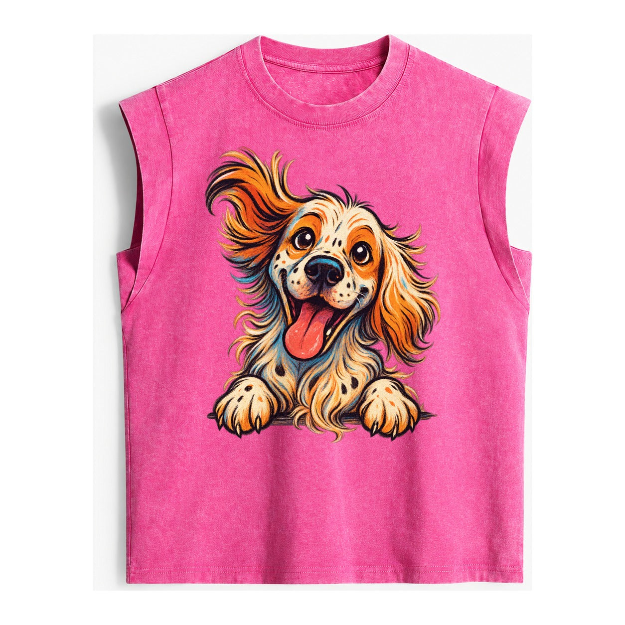 English Springer Spaniel - Vintage Washed Tank – Pink