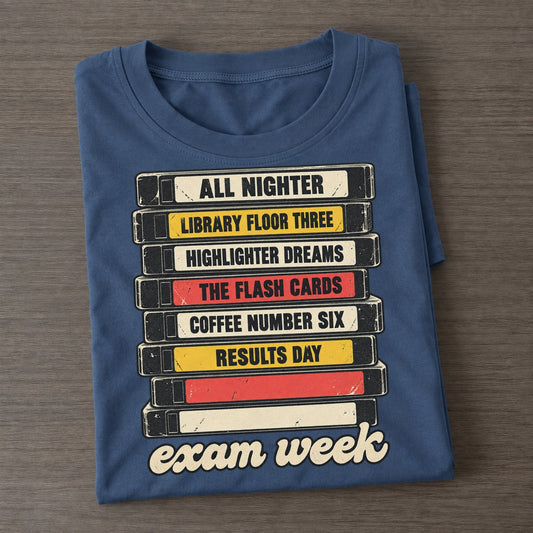 Exam Week Rewind Shelf Classic T-shirt – Twilight Navy