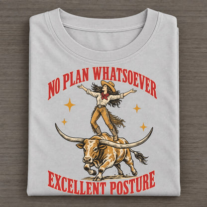 Excellent Posture Unhinged Affirmations Classic T-shirt – Grey