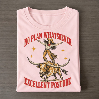 Excellent Posture Unhinged Affirmations Classic T-shirt – Pink