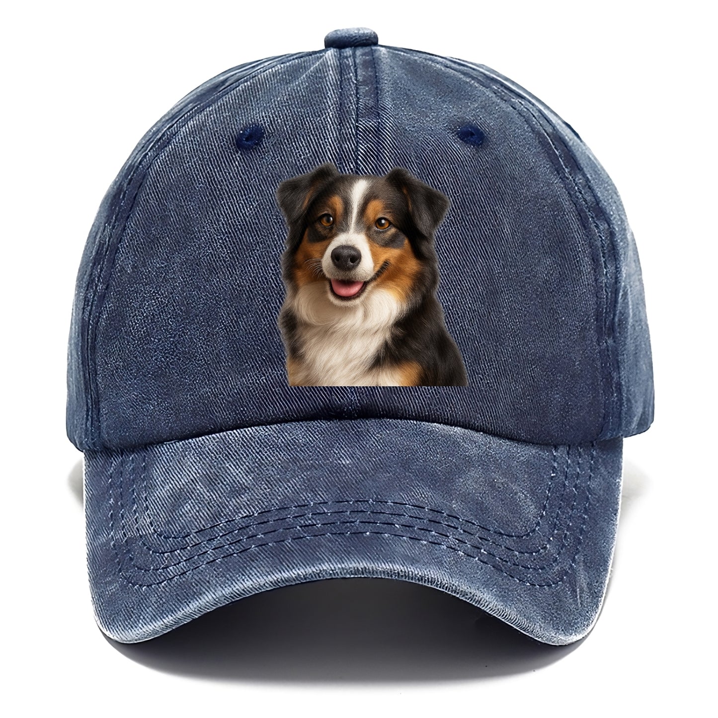 mini australian shepherd portrait design Hat