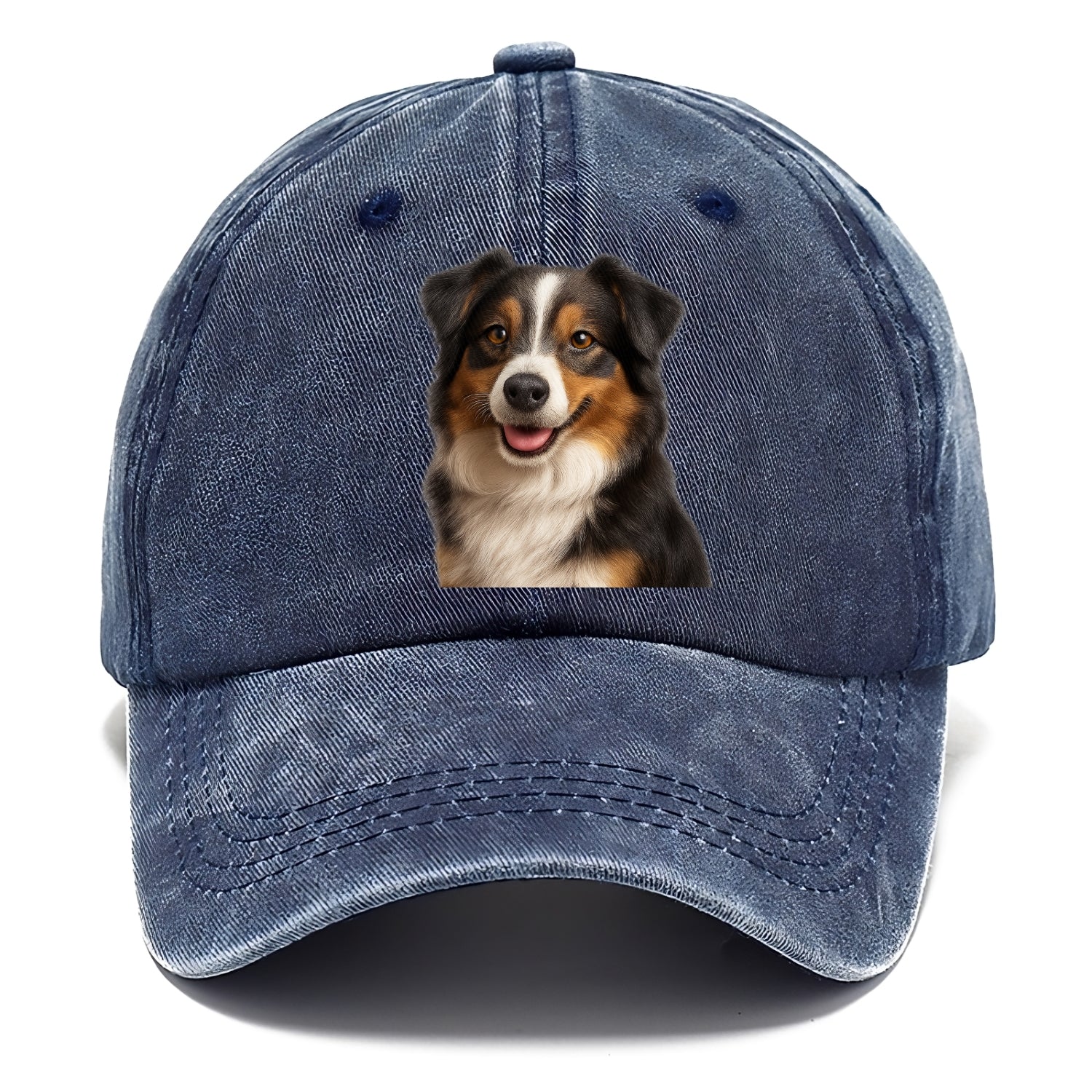 mini australian shepherd portrait design Hat