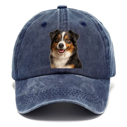 mini australian shepherd portrait design Hat