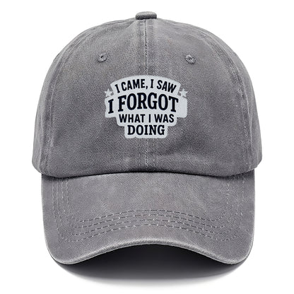 i came i saw i forgot what i was doing Hat