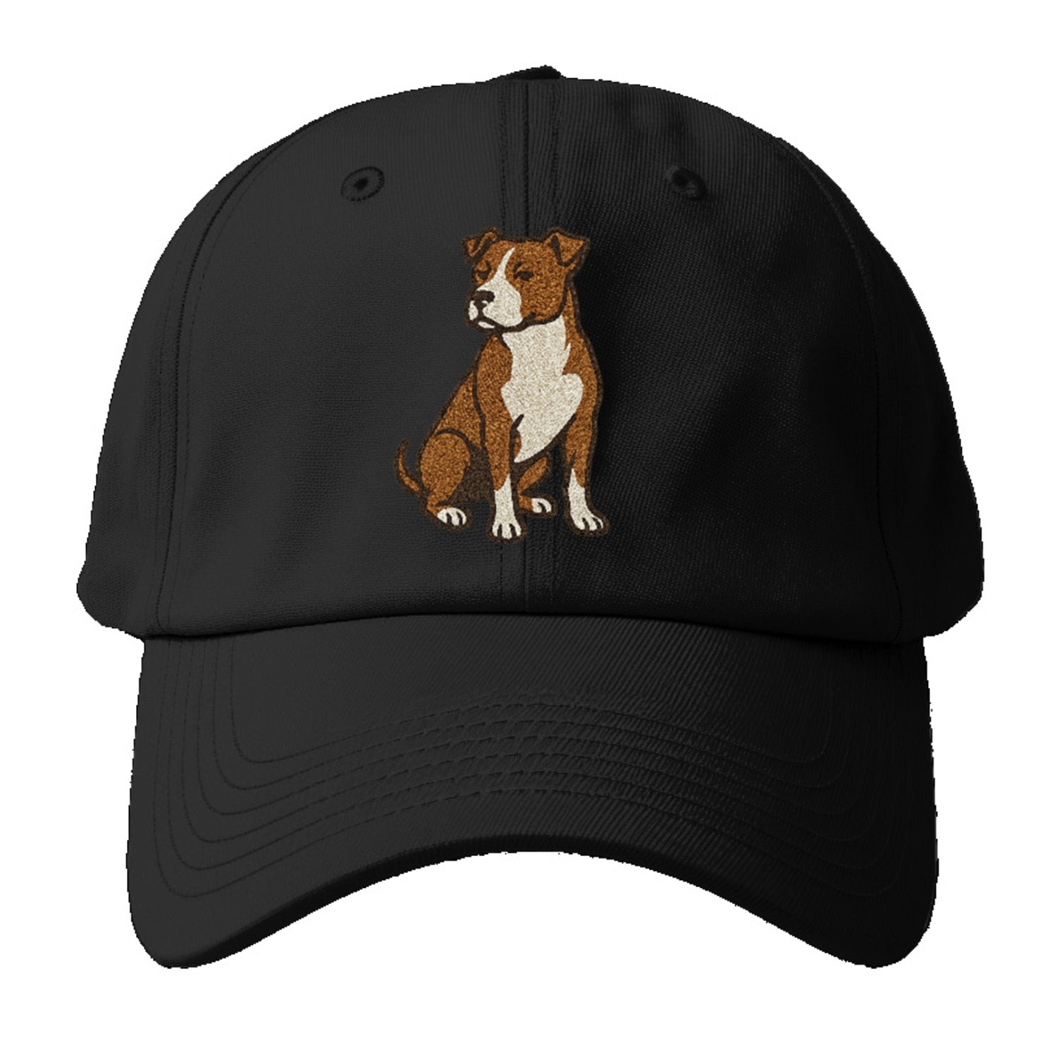 American Pit Bull Terrier Brown And White Pose Hat