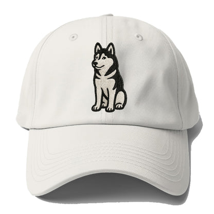 siberian-husky-black-white-loyal-spirit Hat