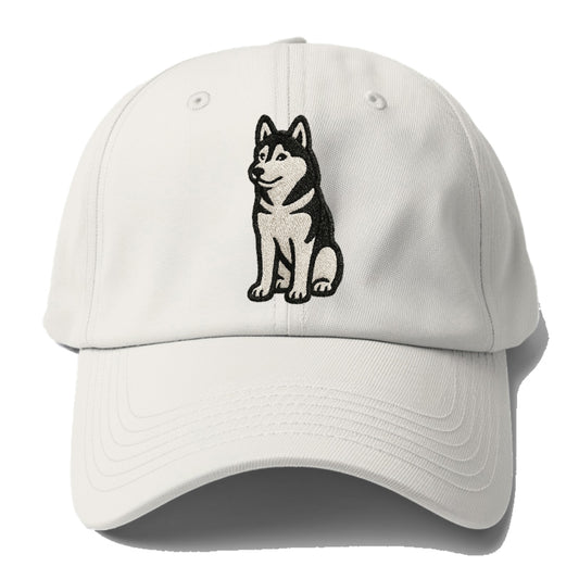 siberian-husky-black-white-loyal-spirit Hat