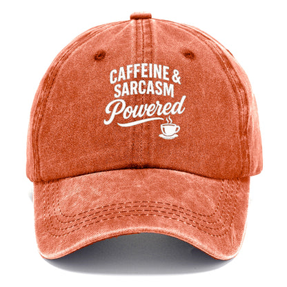 caffeine and sarcasm powered design Hat