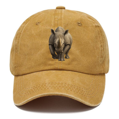 majestic rhino frontal portrait Hat