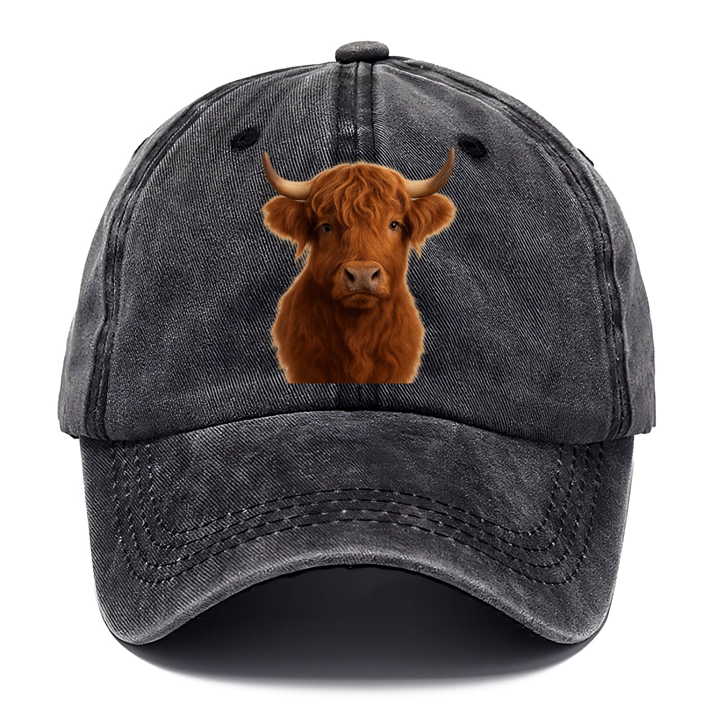 highland cow portrait design Hat