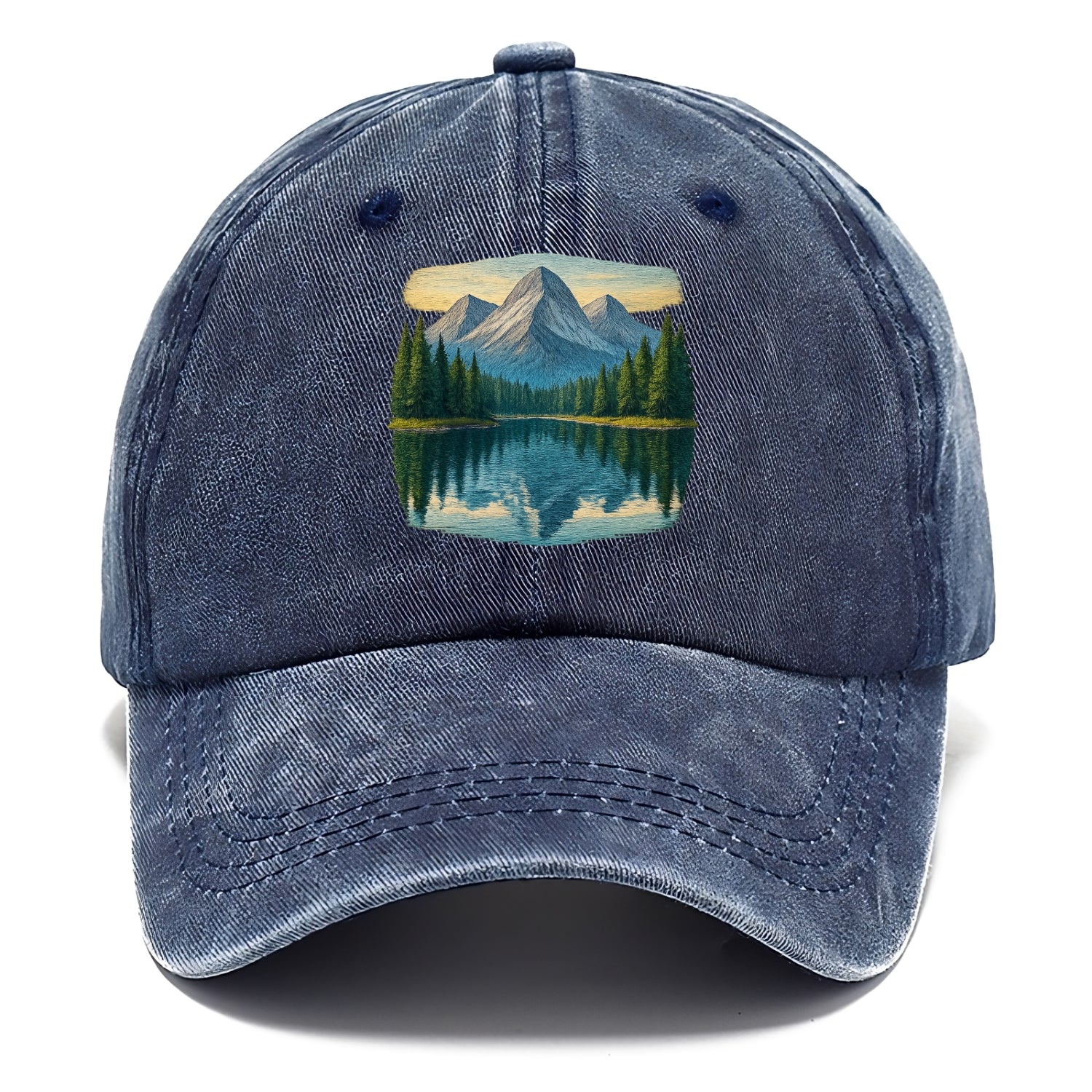 mountain lake reflections Hat