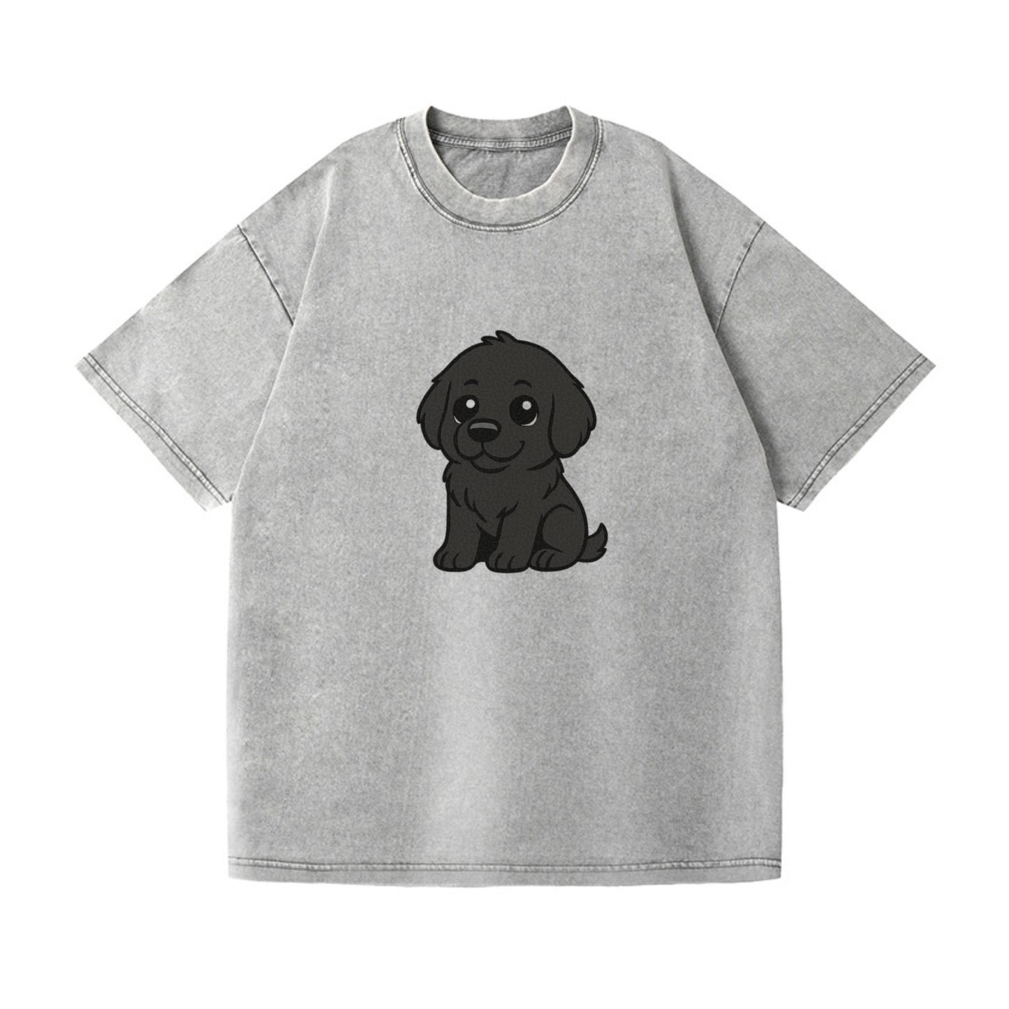 newfoundland black sitting pose with gentle giant expression portrait design Hat