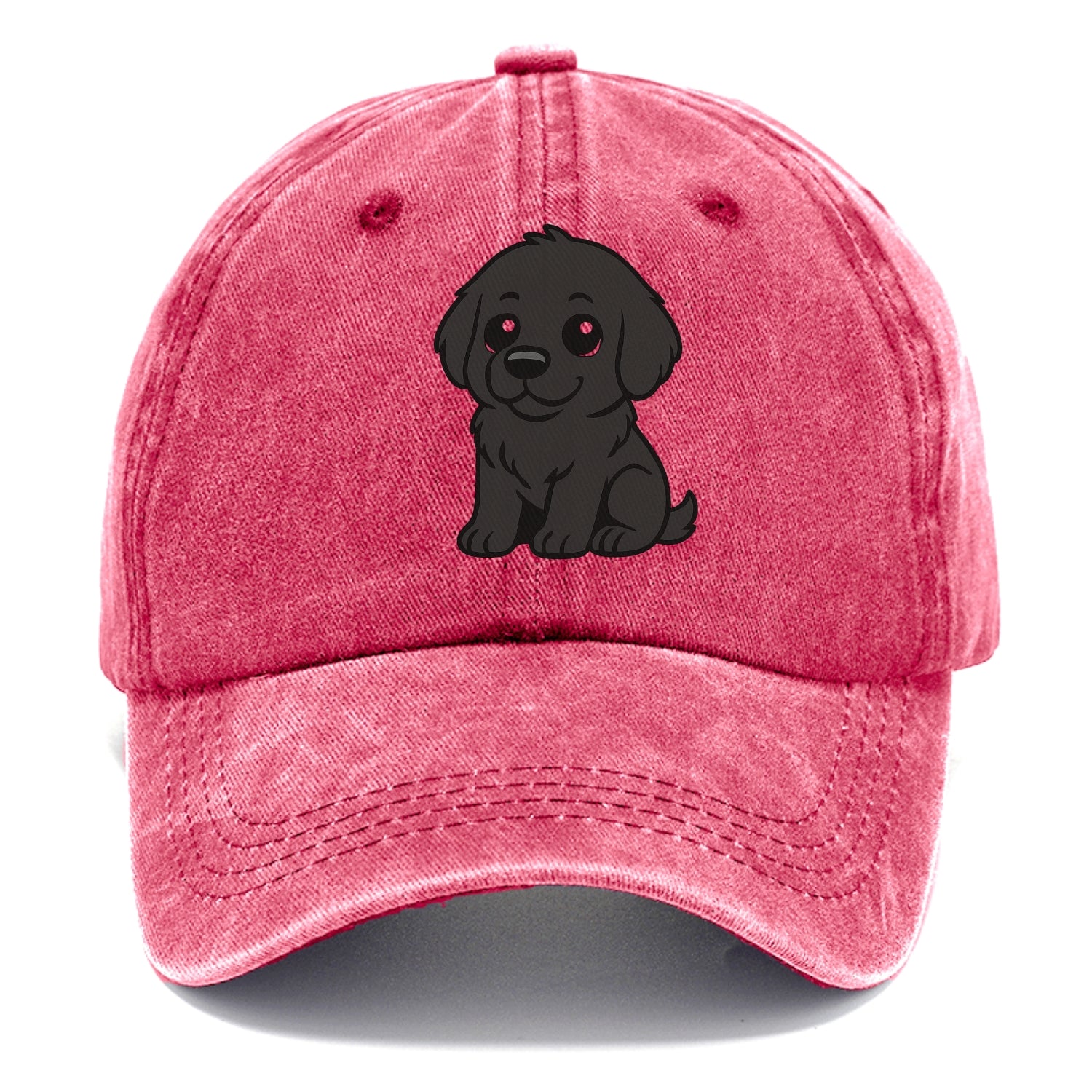 newfoundland black sitting pose with gentle giant expression portrait design Hat