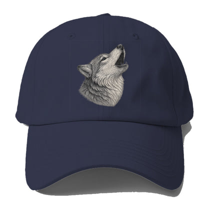 wolf howling portrait Hat
