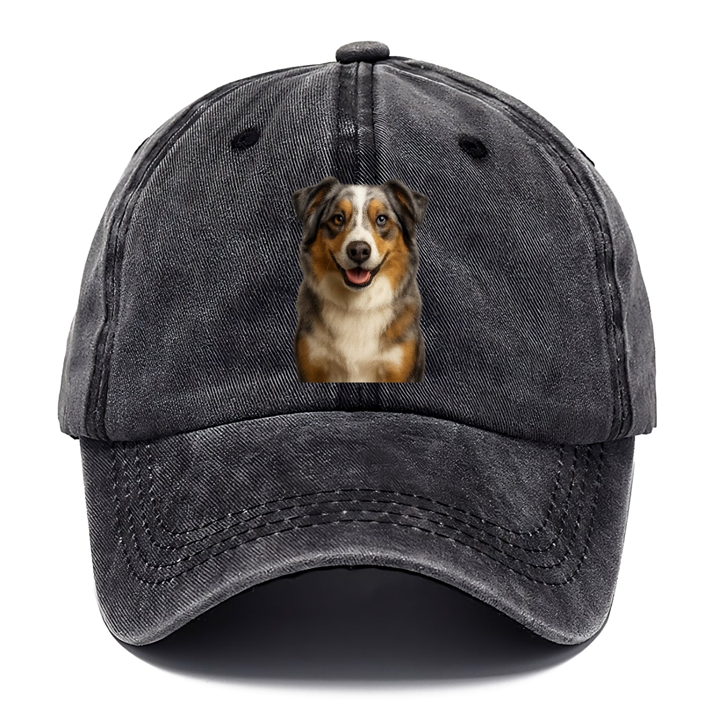 blue merle australian shepherd portrait design Hat